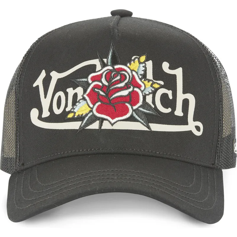 cepur-izliekta-truckeris-melns-snapback-flor-nr-no-von-dutch