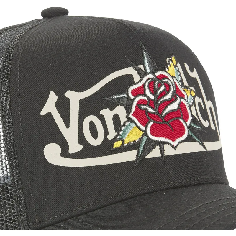 cepur-izliekta-truckeris-melns-snapback-flor-nr-no-von-dutch