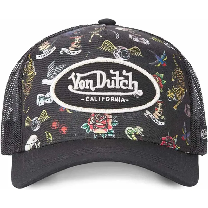 cepur-izliekta-truckeris-melns-snapback-tattoo-tat-nr-no-von-dutch