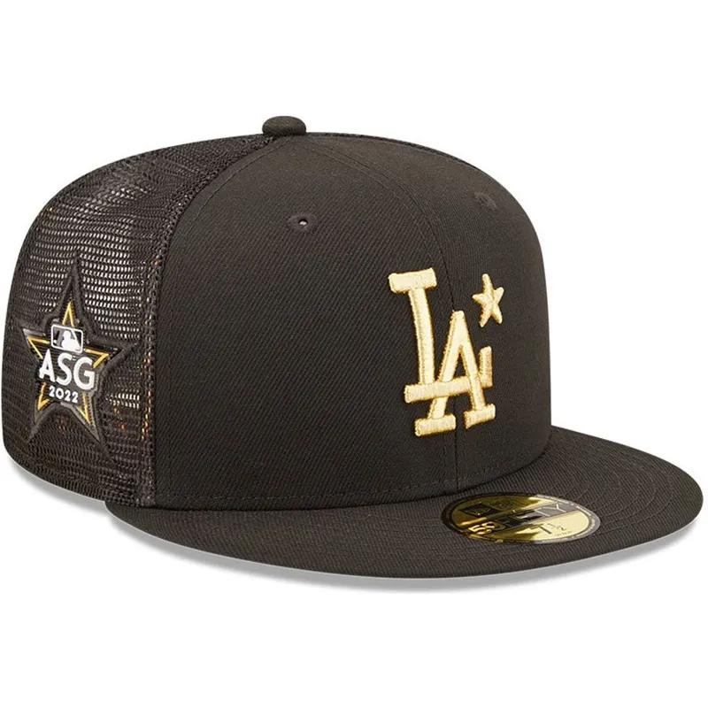 new-era-flat-brim-golden-logo-59fifty-all-star-game-los-angeles-dodgers-mlb-black-fitted-trucker-hat