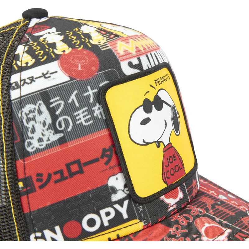 cepur-izliekta-truckeris-melns-snapback-joe-cool-pea-sam1-snoopy-zemesrieksti-no-capslab