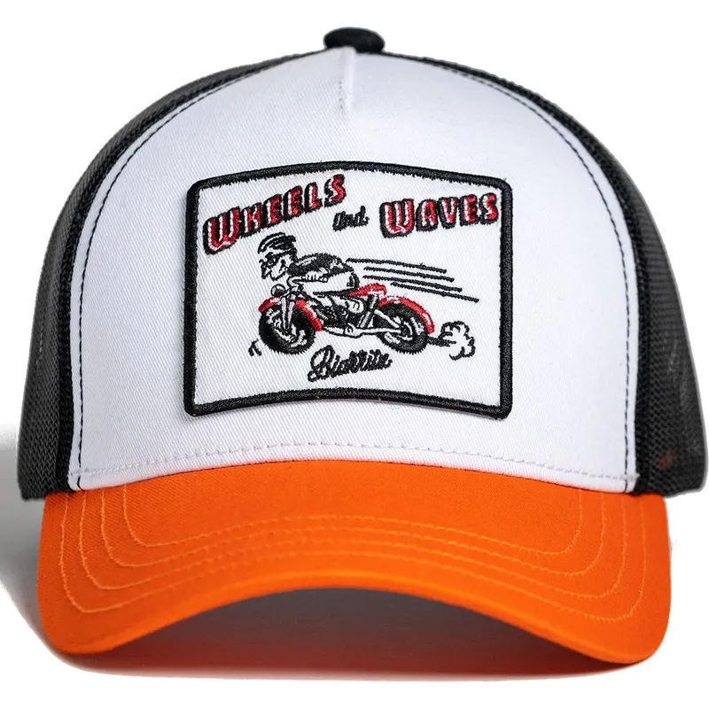 cepur-izliekta-truckeris-balts-snapback-orange-county-ww17-no-wheels-and-waves