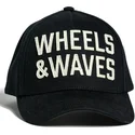 cap-izliekta-black-snapback-no-wheels-and-waves