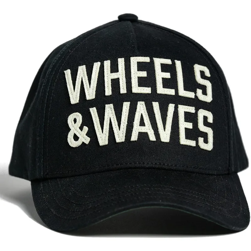 cap-izliekta-black-snapback-no-wheels-and-waves
