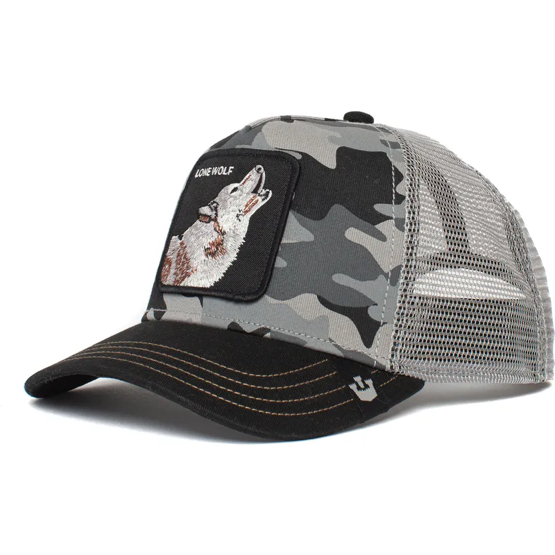 cepur-izliekta-truckeris-maskesanas-snapback-lone-wolf-solitario-dog-soldier-the-farm-no-goorin-bros