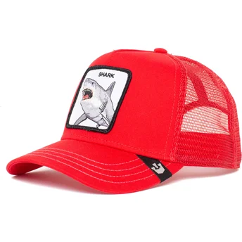 cepur-izliekta-truckeris-sarkans-snapback-shark-dunnah-the-farm-no-goorin-bros