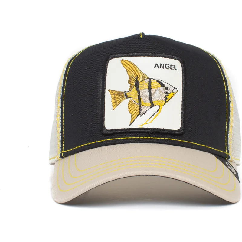 cepur-izliekta-truckeris-melns-snapback-angel-sick-lid-the-farm-no-goorin-bros