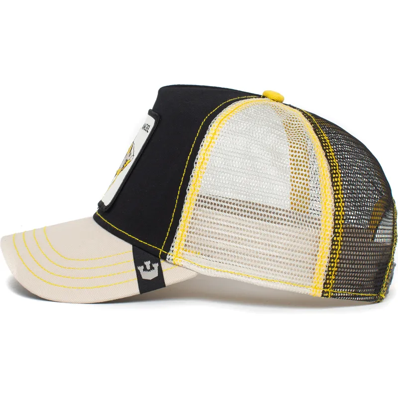 cepur-izliekta-truckeris-melns-snapback-angel-sick-lid-the-farm-no-goorin-bros