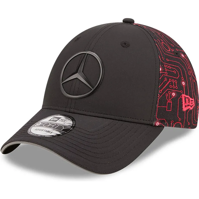 cepur-izliekta-melns-regulejams-9forty-esports-grand-prix-no-mercedes-formula-1-no-new-era