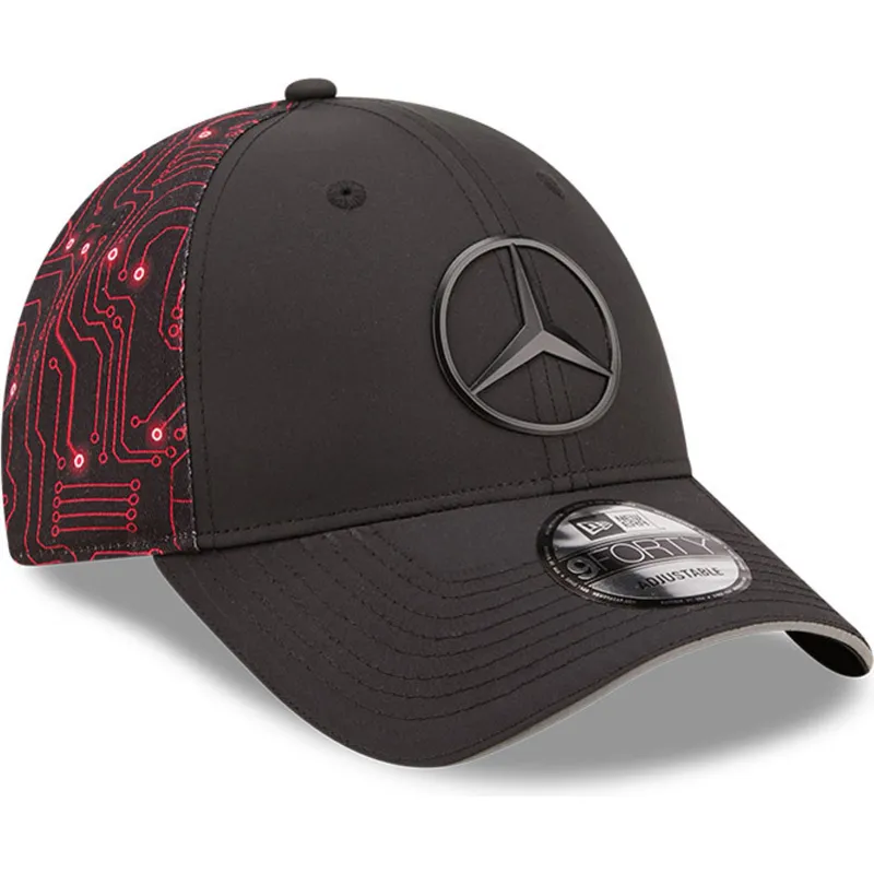cepur-izliekta-melns-regulejams-9forty-esports-grand-prix-no-mercedes-formula-1-no-new-era