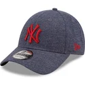 new-era-new-york-yankees-mlb-9forty-jersey-essential-verstellbare-graue-kappe-mit-rotem-logo