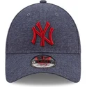 new-era-new-york-yankees-mlb-9forty-jersey-essential-verstellbare-graue-kappe-mit-rotem-logo