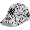 new-era-new-york-yankees-mlb-9forty-verstellbare-weisse-gebogene-kappe-marble