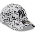 new-era-new-york-yankees-mlb-9forty-verstellbare-weisse-gebogene-kappe-marble