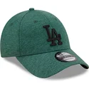 verstellbare-grune-kappe-mit-gebogenem-schirm-und-schwarzem-logo-9forty-jersey-essential-der-los-angeles-dodgers-mlb-von-new-era