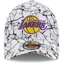 cepur-izliekta-balts-regulejams-9forty-marble-no-los-angeles-lakers-nba-no-new-era