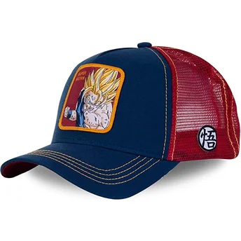 gorra-trucker-dunkelblau-und-rot-son-goku-super-saiyan-say1-dragon-ball-von-capslab