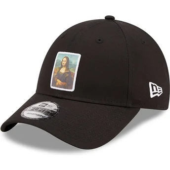 cepur-izliekta-melns-regulejams-9forty-patch-mona-le-louvre-no-new-era