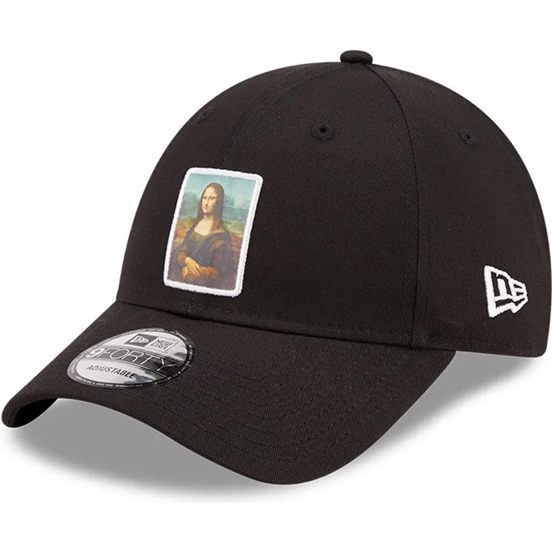 cepur-izliekta-melns-regulejams-9forty-patch-mona-le-louvre-no-new-era