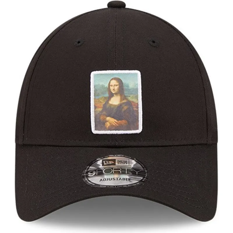 cepur-izliekta-melns-regulejams-9forty-patch-mona-le-louvre-no-new-era