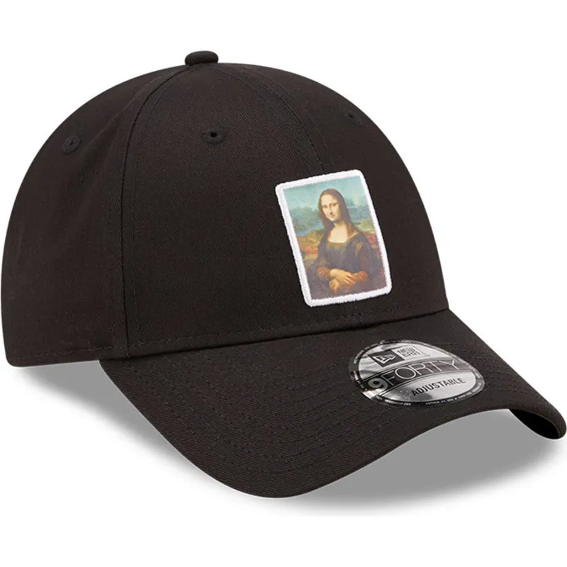 cepur-izliekta-melns-regulejams-9forty-patch-mona-le-louvre-no-new-era