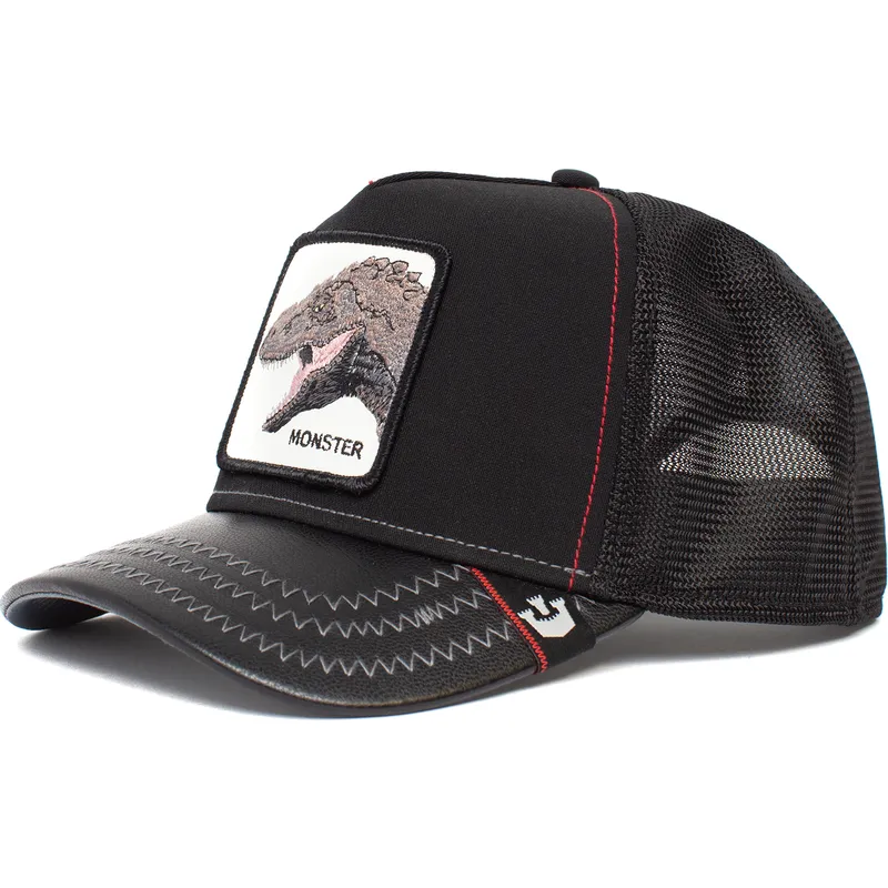 cepur-izliekta-truckeris-melns-snapback-monster-tyrant-king-the-farm-no-goorin-bros