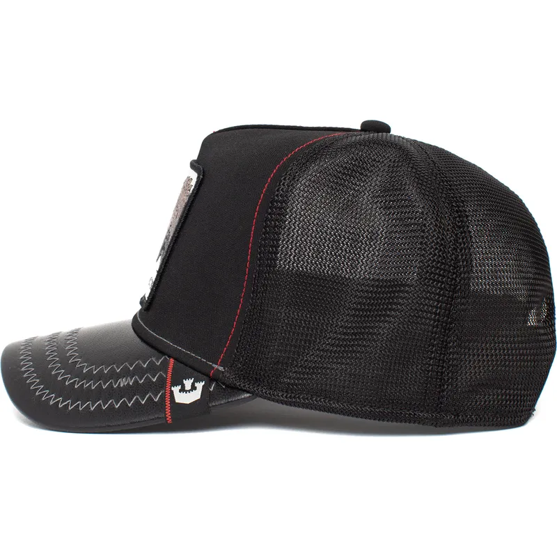 cepur-izliekta-truckeris-melns-snapback-monster-tyrant-king-the-farm-no-goorin-bros