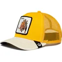 goorin-bros-trucker-cap-gelb-und-weiss-dinosaurier-stegosaurus-defense-roofed-lizard-the-farm