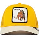 goorin-bros-trucker-cap-gelb-und-weiss-dinosaurier-stegosaurus-defense-roofed-lizard-the-farm