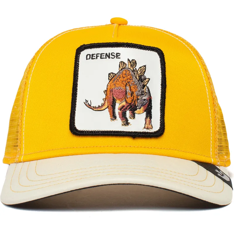 cepur-izliekta-truckeris-dzeltens-snapback-defense-roofed-lizard-the-farm-no-goorin-bros