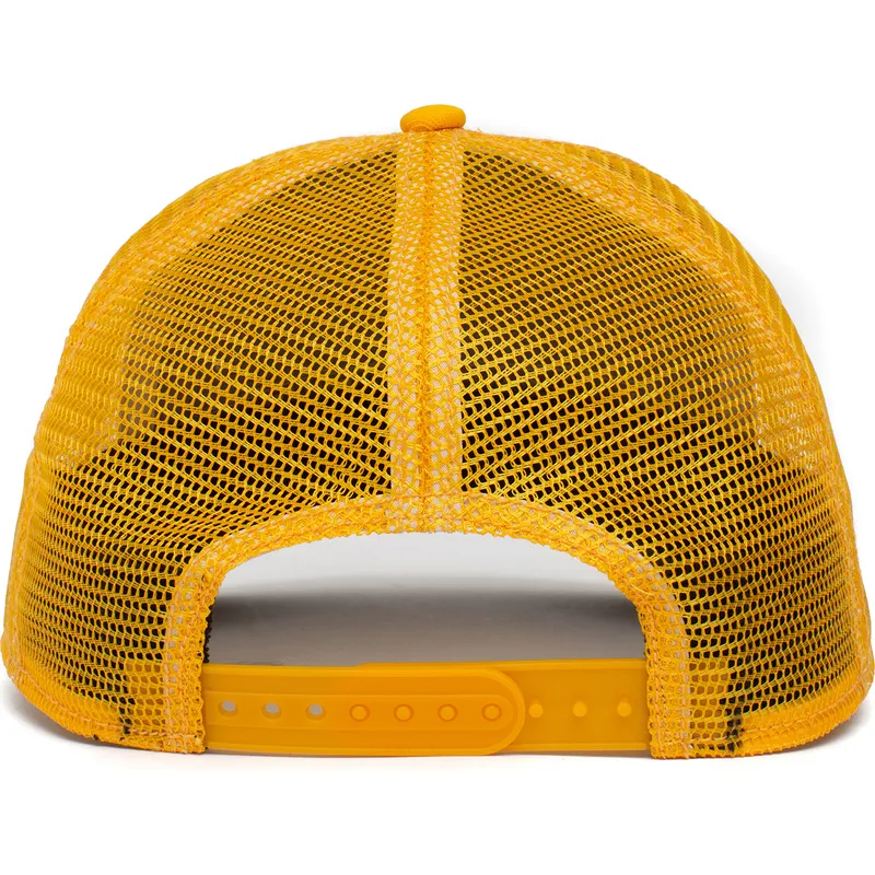 cepur-izliekta-truckeris-dzeltens-snapback-defense-roofed-lizard-the-farm-no-goorin-bros