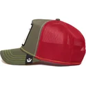 gorra-trucker-verde-y-roja-dinosaurio-diplodocus-herbivore-thunder-lizard-the-farm-de-goorin-bros