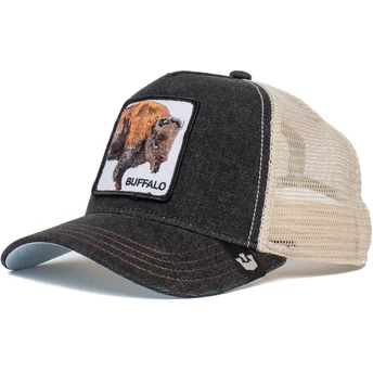 cepur-izliekta-truckeris-melns-snapback-the-buffalo-the-farm-no-goorin-bros