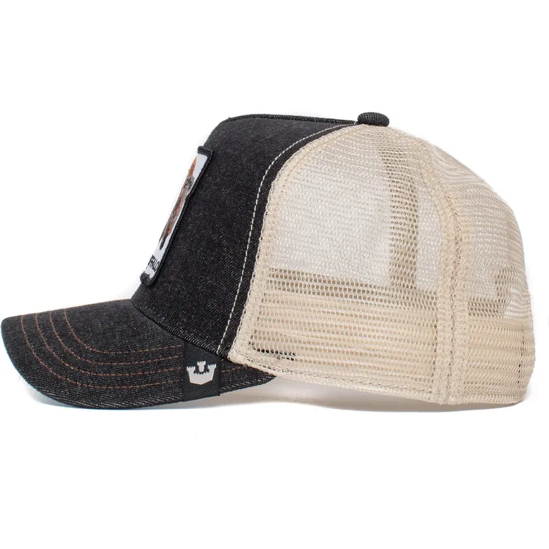 cepur-izliekta-truckeris-melns-snapback-the-buffalo-the-farm-no-goorin-bros