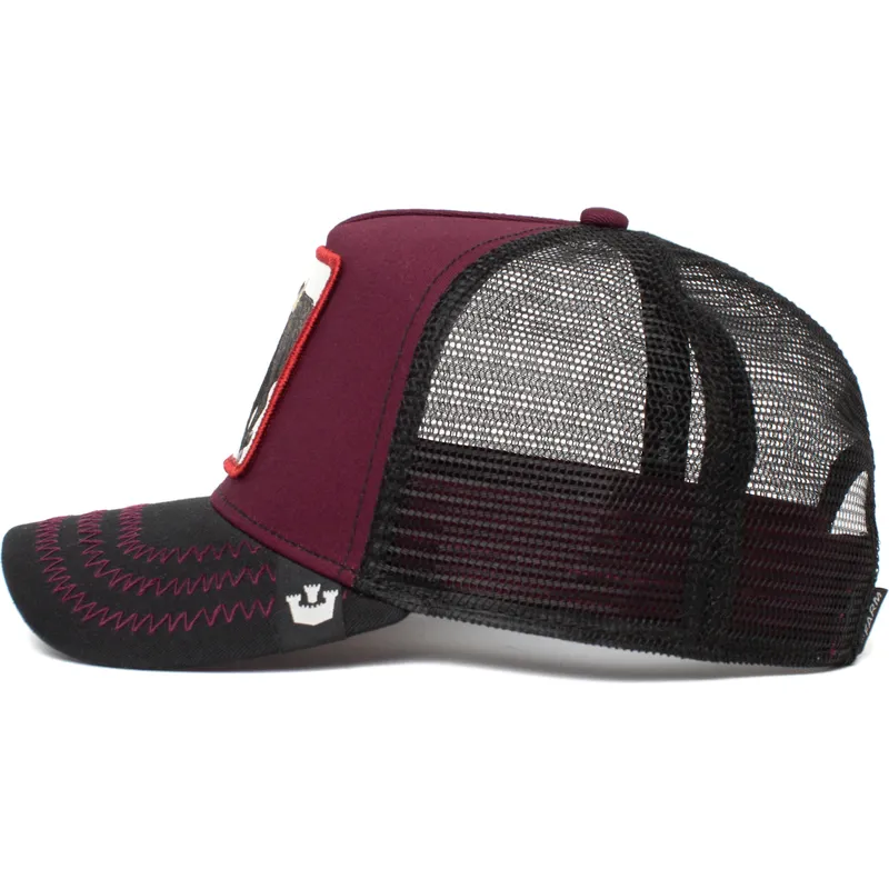 cepur-izliekta-truckeris-sarkans-snapback-the-bull-the-farm-no-goorin-bros
