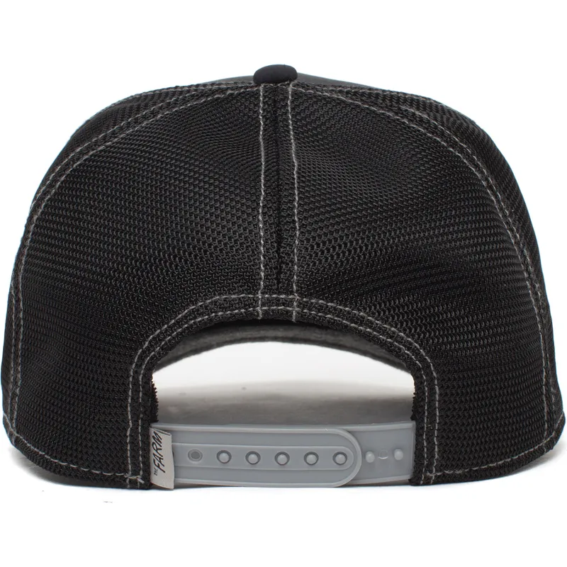 cepur-izliekta-truckeris-melns-snapback-wolf-asphalt-jungle-the-farm-no-goorin-bros