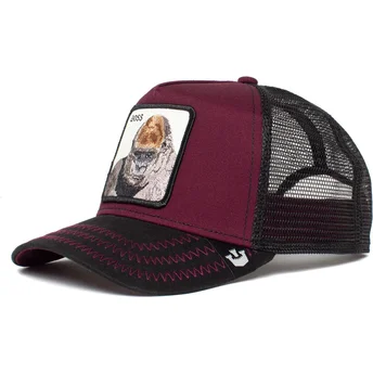 cepur-izliekta-truckeris-sarkans-snapback-the-boss-the-farm-no-goorin-bros