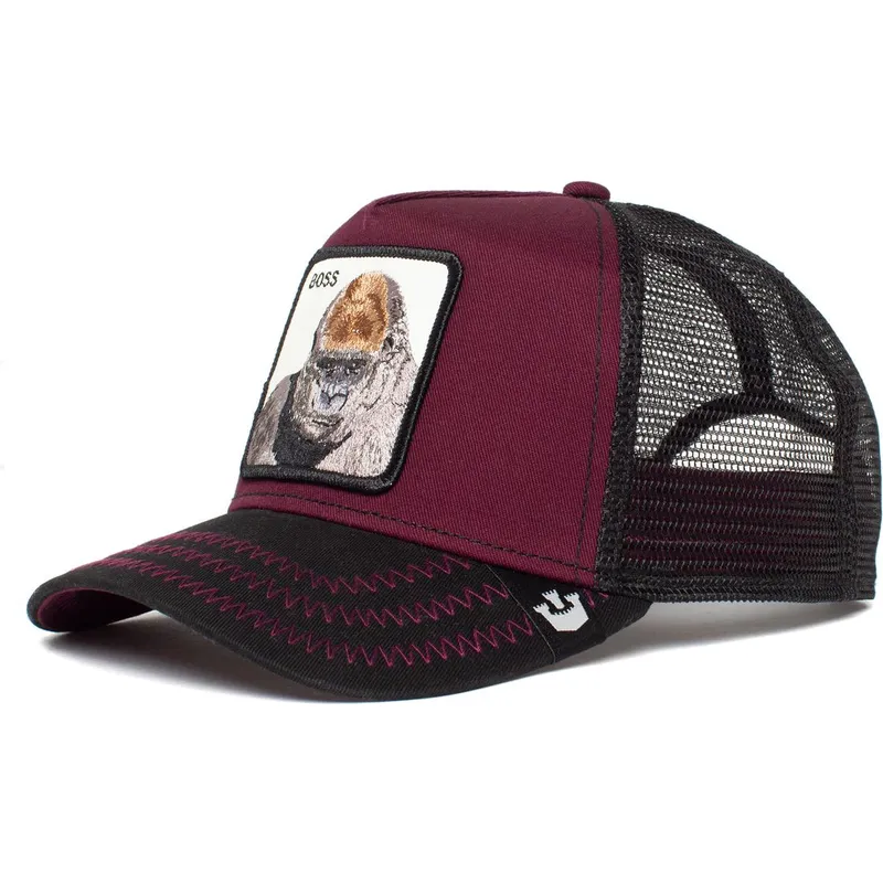 cepur-izliekta-truckeris-sarkans-snapback-the-boss-the-farm-no-goorin-bros
