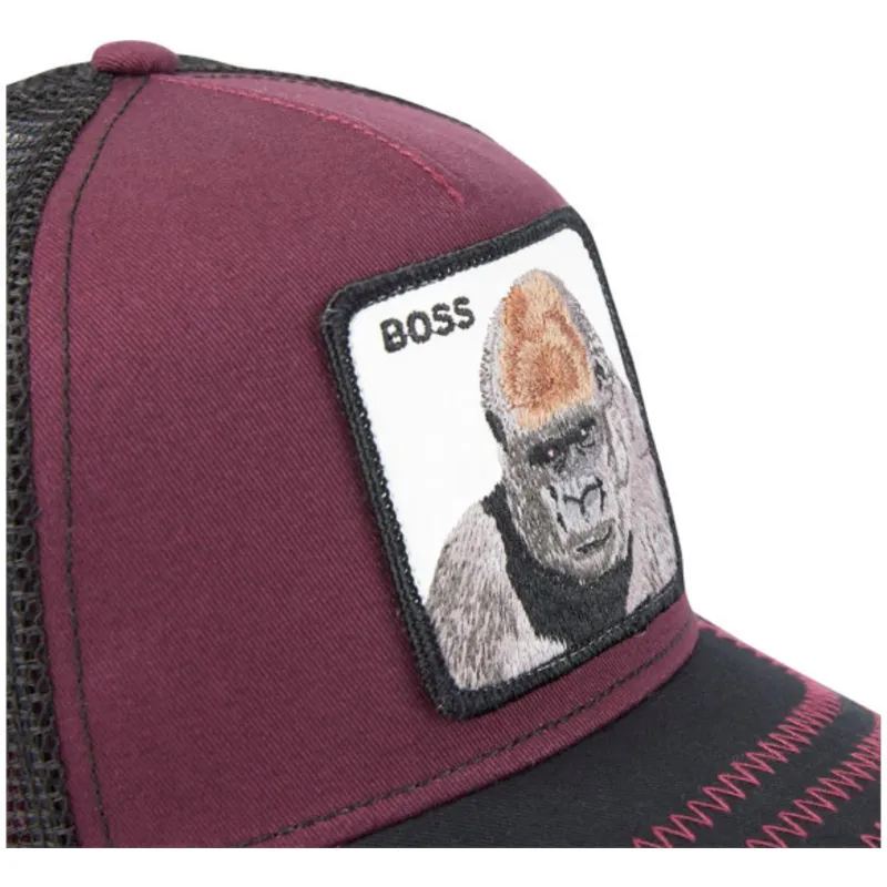 goorin-bros-the-farm-trucker-cap-bordeaux-und-schwarz-gorilla-the-boss