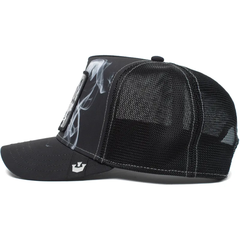 cepur-izliekta-truckeris-melns-snapback-wolf-asphalt-jungle-the-farm-no-goorin-bros