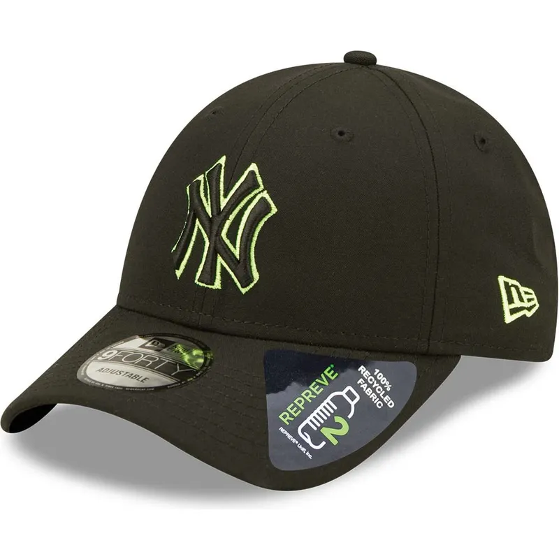 cepur-izliekta-melns-snapback-9forty-neon-pack-repreve-no-new-york-yankees-mlb-no-new-era