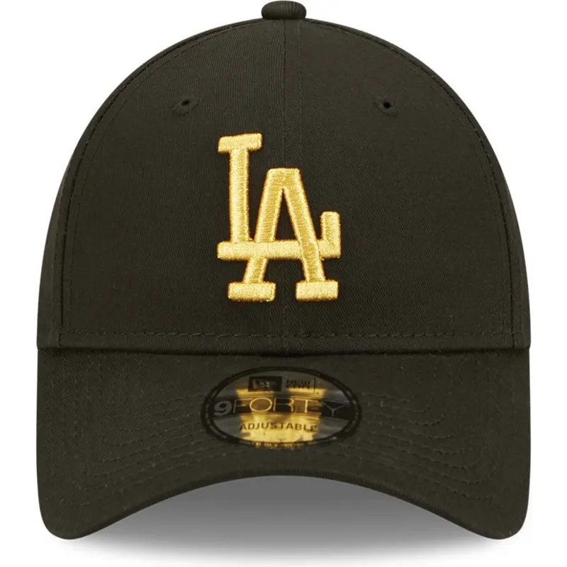 cepur-izliekta-melns-regulejams-dorado-9forty-metallic-no-los-angeles-dodgers-mlb-no-new-era