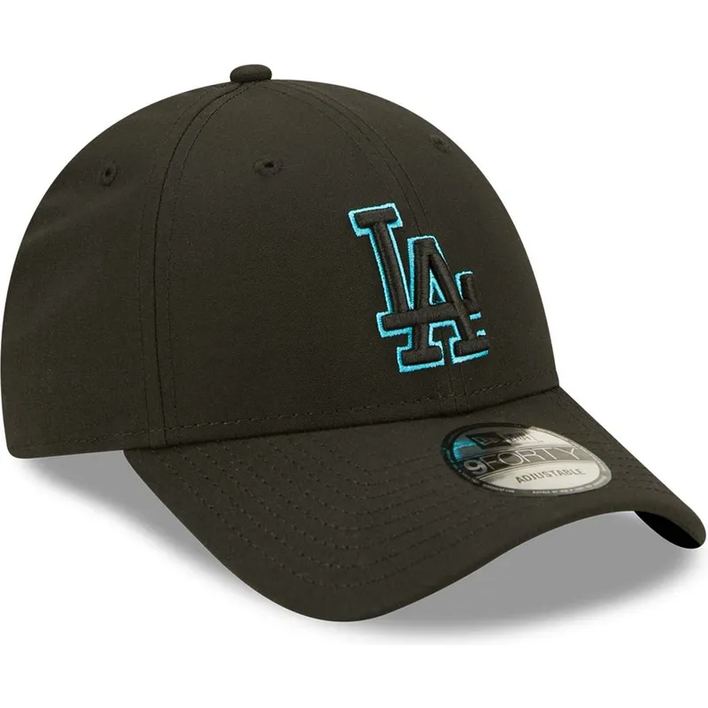 cepur-izliekta-melns-snapback-9forty-neon-pack-repreve-no-los-angeles-dodgers-mlb-no-new-era