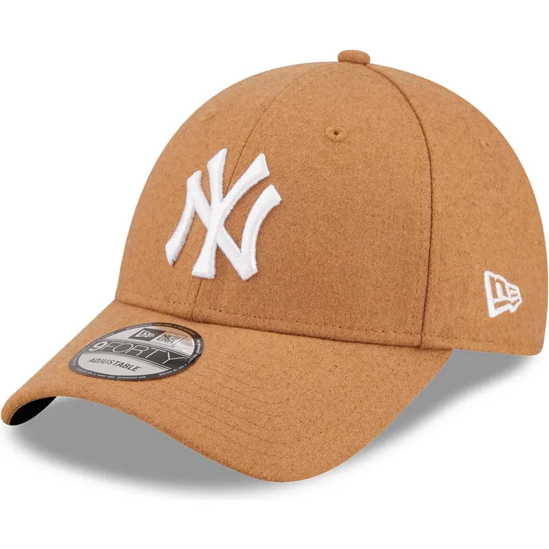 cepur-izliekta-bruns-regulejams-9forty-the-league-melton-wool-no-new-york-yankees-mlb-no-new-era