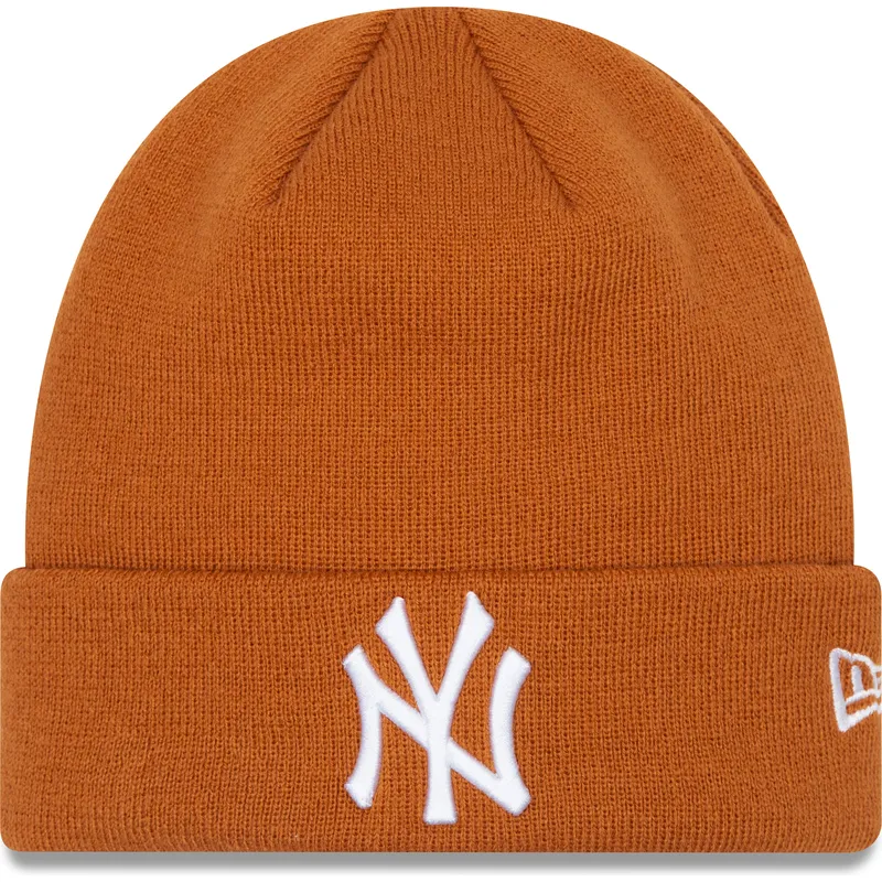 braune-league-essential-cuff-mutze-der-new-york-yankees-mlb-von-new-era