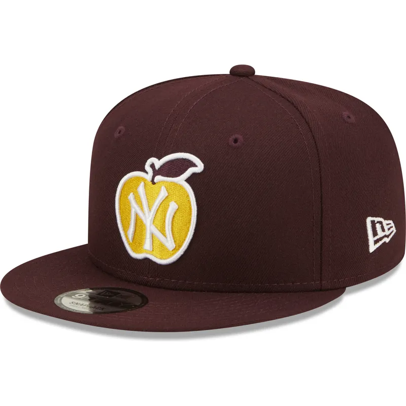 cepur-plakana-sarkans-snapback-9fifty-ny-apple-no-new-york-yankees-mlb-no-new-era