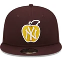 cepur-plakana-sarkans-snapback-9fifty-ny-apple-no-new-york-yankees-mlb-no-new-era