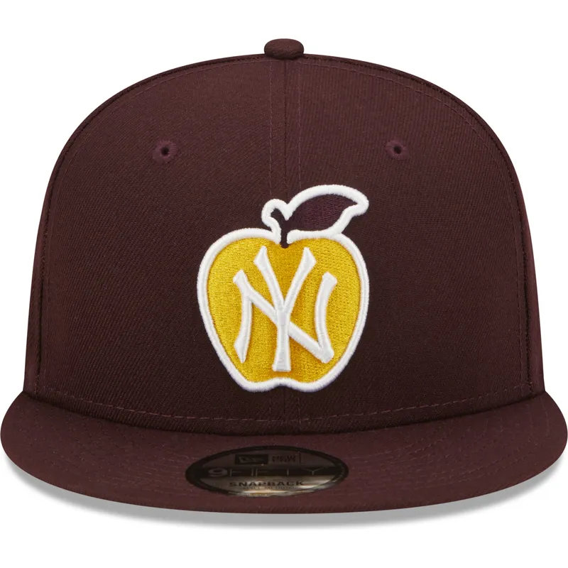 cepur-plakana-sarkans-snapback-9fifty-ny-apple-no-new-york-yankees-mlb-no-new-era