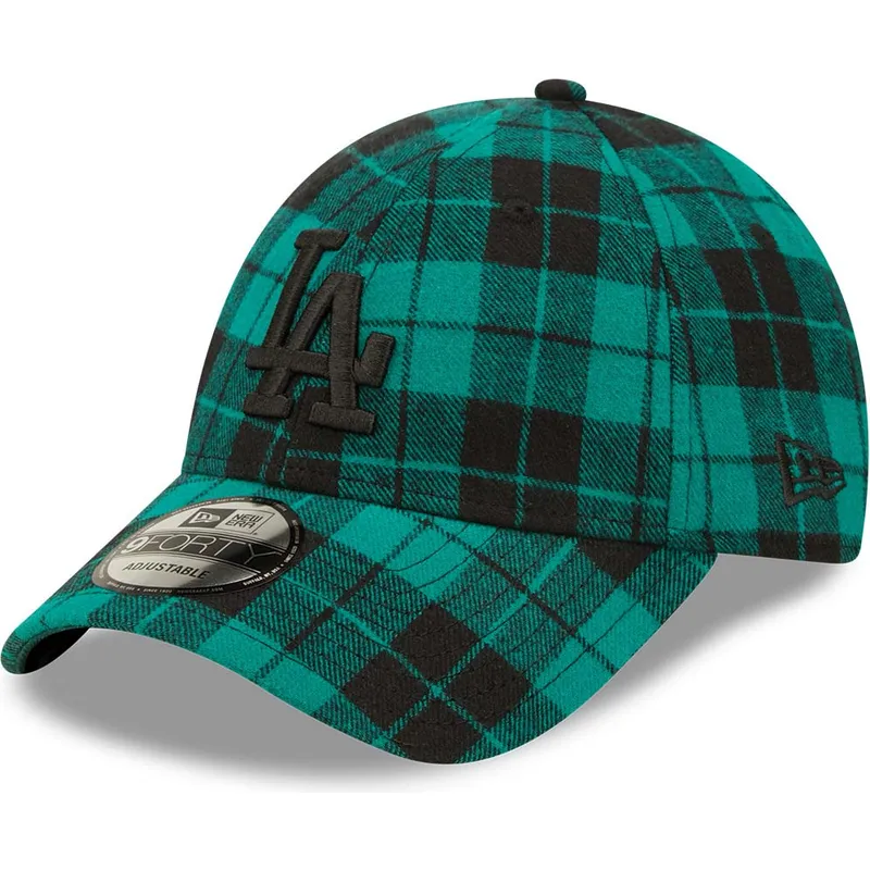 cepur-izliekta-zals-regulejams-9forty-plaid-no-los-angeles-dodgers-mlb-no-new-era
