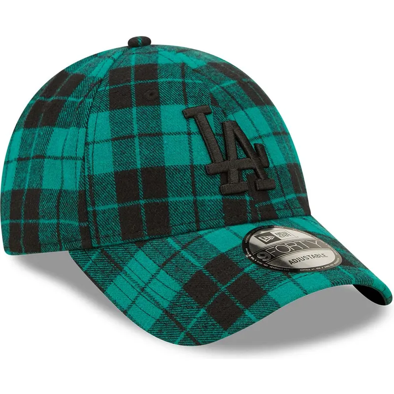 cepur-izliekta-zals-regulejams-9forty-plaid-no-los-angeles-dodgers-mlb-no-new-era